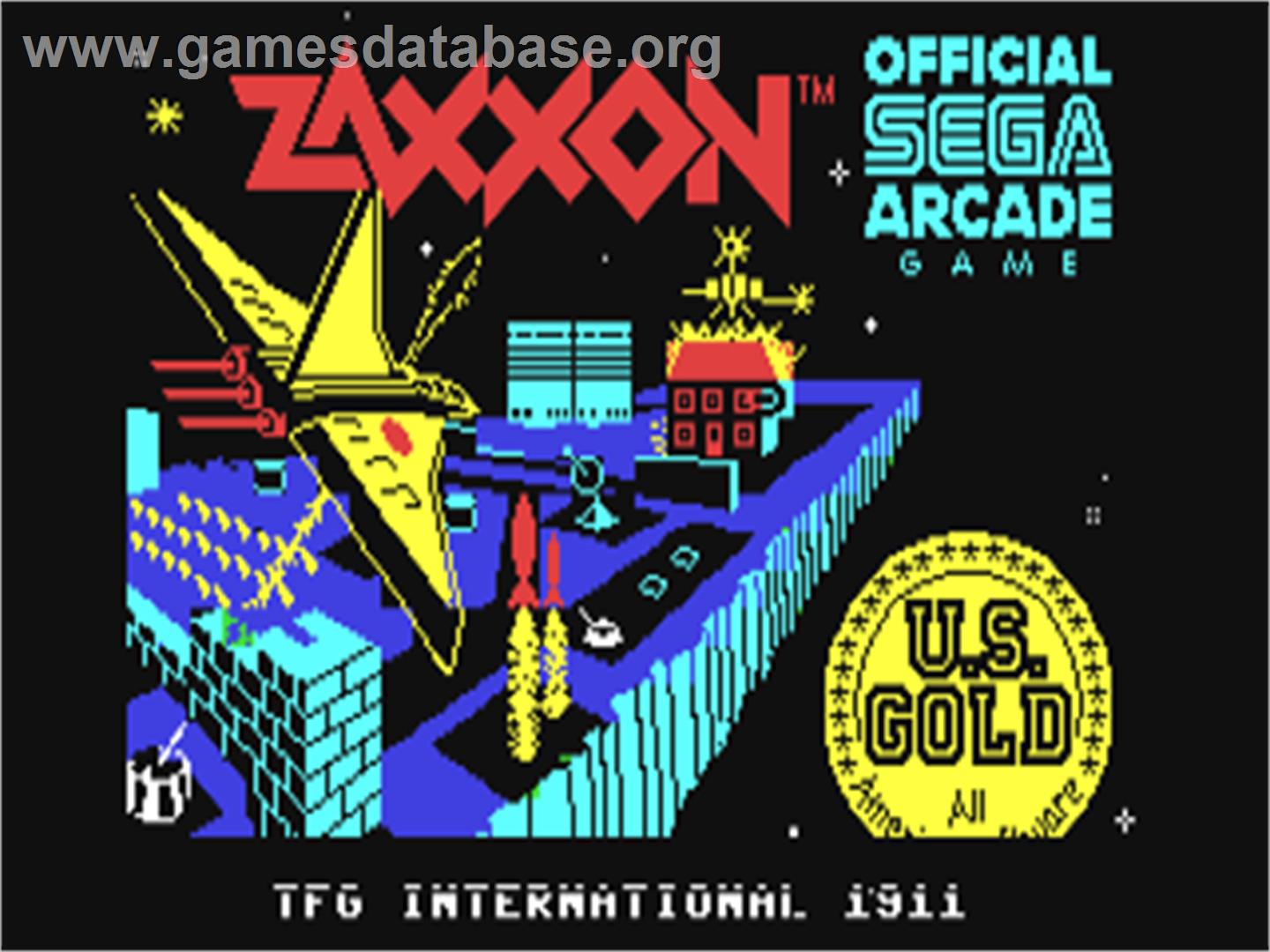 Zaxxon (US Gold / SEGA) - Commodore 64 - Artwork - Title Screen