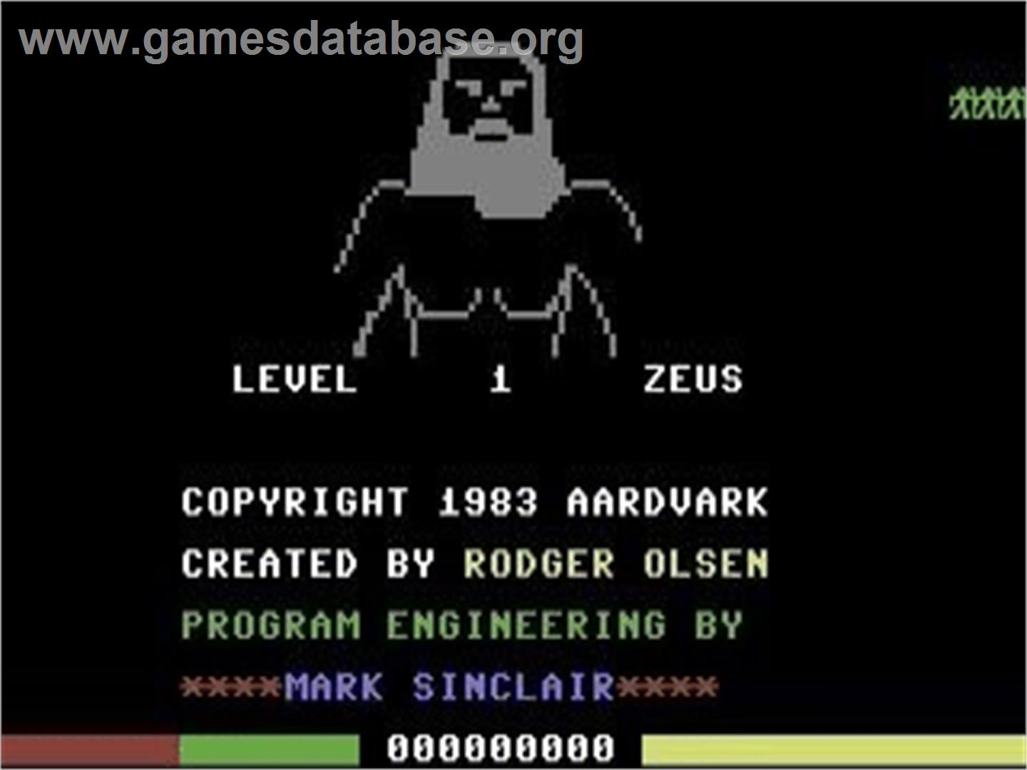 Zeus - Commodore 64 - Artwork - Title Screen