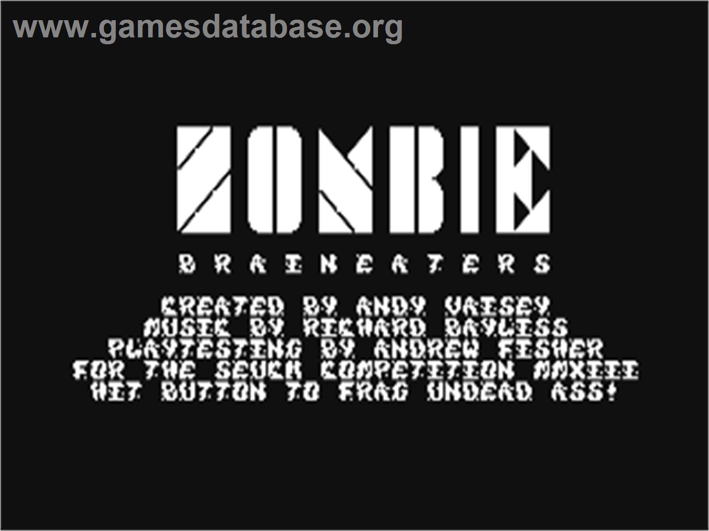 Zombie Brain Eaters - Commodore 64 - Artwork - Title Screen