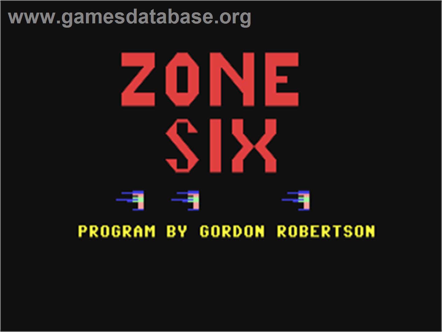 Zone Six - Commodore 64 - Artwork - Title Screen