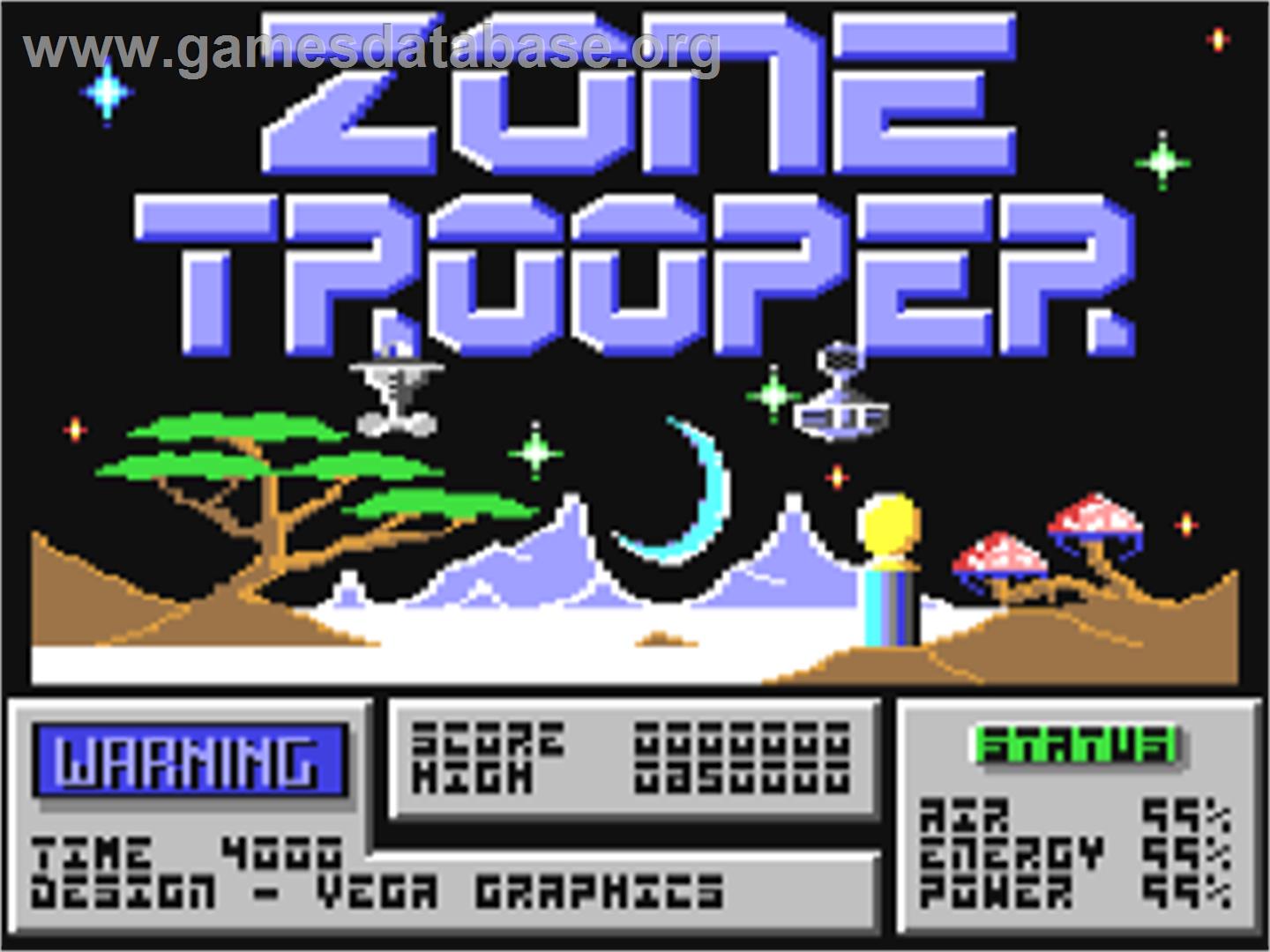 Zone Trooper - Commodore 64 - Artwork - Title Screen