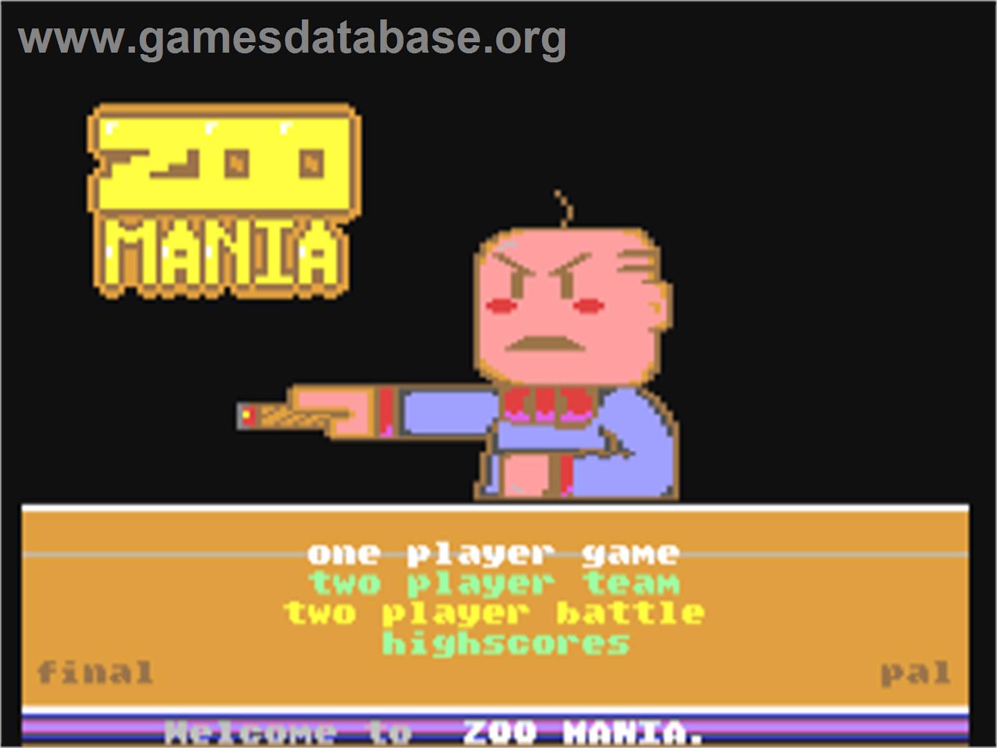 Zoo Mania - Commodore 64 - Artwork - Title Screen
