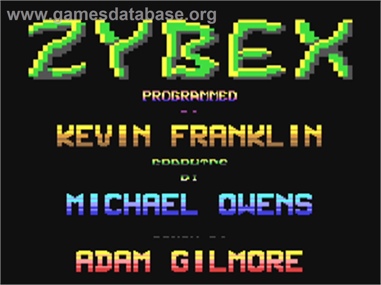 Zybex - Commodore 64 - Artwork - Title Screen
