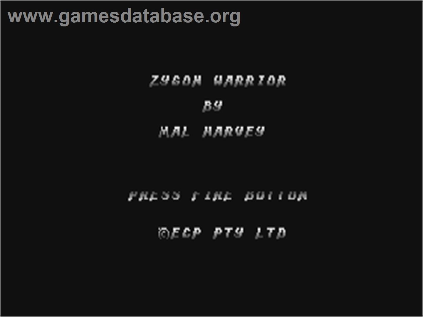 Zygon Warrior - Commodore 64 - Artwork - Title Screen