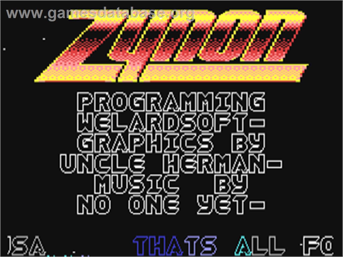 Zynon - Commodore 64 - Artwork - Title Screen