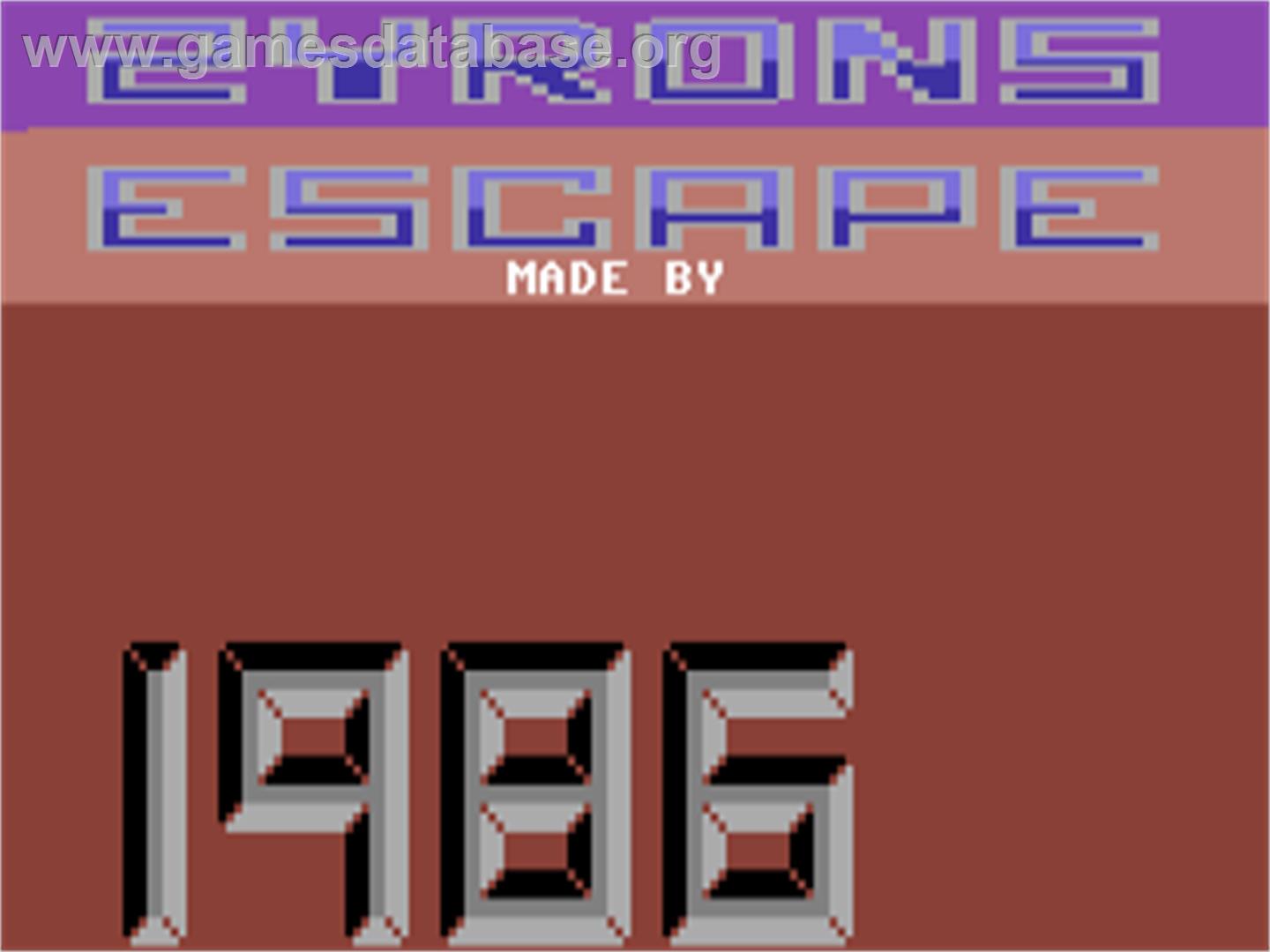 Zyrons Escape - Commodore 64 - Artwork - Title Screen