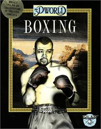 Box cover for 3D World Boxing on the Commodore Amiga.