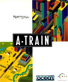 Box cover for A-Train on the Commodore Amiga.