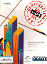 Box cover for A-Train Construction Set on the Commodore Amiga.