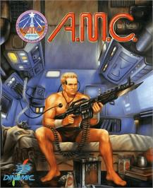 Box cover for A.M.C.: Astro Marine Corps on the Commodore Amiga.