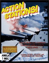 Box cover for Action Stations! on the Commodore Amiga.