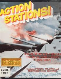 Box cover for Action Stations on the Commodore Amiga.