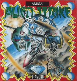 Box cover for Alien Strike on the Commodore Amiga.