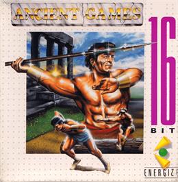 Box cover for Ancient Games on the Commodore Amiga.