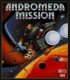 Box cover for Andromeda Mission on the Commodore Amiga.