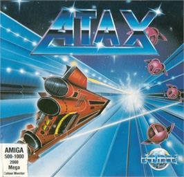 Box cover for Atax on the Commodore Amiga.