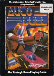Box cover for AutoDuel on the Commodore Amiga.