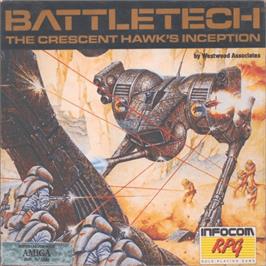Box cover for Battletech: The Crescent Hawk's Inception on the Commodore Amiga.
