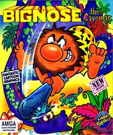 Box cover for Big Nose the Caveman on the Commodore Amiga.