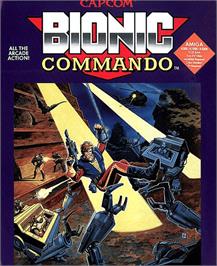Box cover for Bionic Commando on the Commodore Amiga.