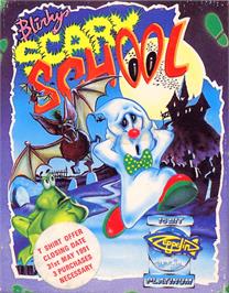 Box cover for Blinky's Scary School on the Commodore Amiga.