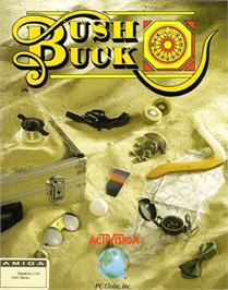Box cover for Bush Buck: Global Treasure Hunter on the Commodore Amiga.