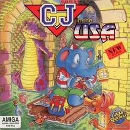 Box cover for CJ in the USA on the Commodore Amiga.