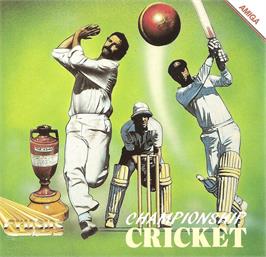 Box cover for Championship Cricket on the Commodore Amiga.