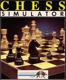 Box cover for Chess Simulator on the Commodore Amiga.