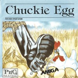 Box cover for Chuckie Egg on the Commodore Amiga.