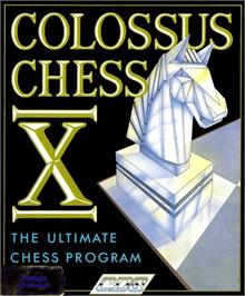 Box cover for Colossus Chess X on the Commodore Amiga.