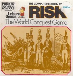 Box cover for Computer Edition of Risk: The World Conquest Game on the Commodore Amiga.
