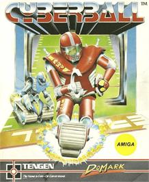 Box cover for Cyberball on the Commodore Amiga.
