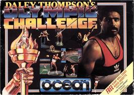 Box cover for Daley Thompson's Olympic Challenge on the Commodore Amiga.