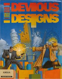 Box cover for Devious Designs on the Commodore Amiga.
