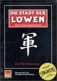 Box cover for Die Stadt der Löwen on the Commodore Amiga.