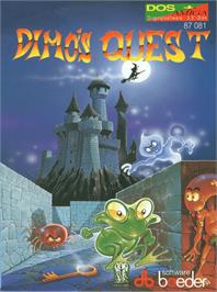 Box cover for Dimo's Quest on the Commodore Amiga.