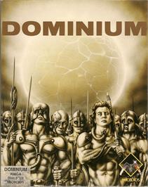 Box cover for Dominium on the Commodore Amiga.