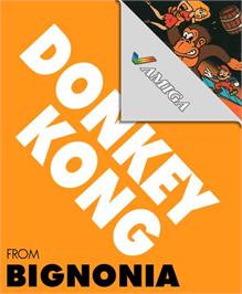 Box cover for Donkey Kong on the Commodore Amiga.