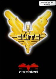 Box cover for Elite on the Commodore Amiga.
