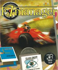 Box cover for F.1 Manager on the Commodore Amiga.