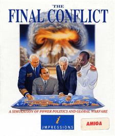 Box cover for Final Conflict on the Commodore Amiga.