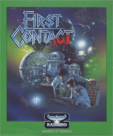 Box cover for First Contact on the Commodore Amiga.