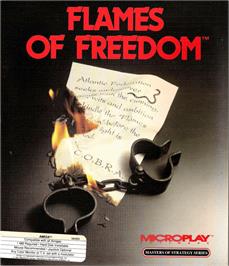 Box cover for Flames of Freedom on the Commodore Amiga.