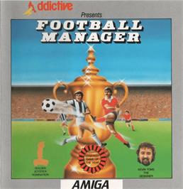 Box cover for Football Manager on the Commodore Amiga.