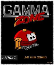 Box cover for Gamma Zone on the Commodore Amiga.