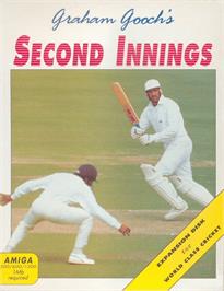 Box cover for Graham Gooch's Second Innings on the Commodore Amiga.