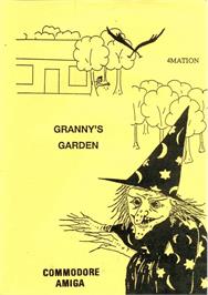 Box cover for Granny's Garden on the Commodore Amiga.