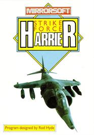 Box cover for Harrier Combat Simulator on the Commodore Amiga.