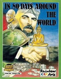 Box cover for In 80 Days Around The World on the Commodore Amiga.